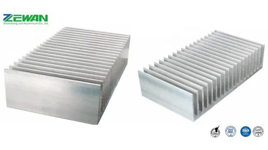 Aluminium-Reißverschlussrippen, Aluminium-Wärmerohr-Kühlkörper für Lüfter