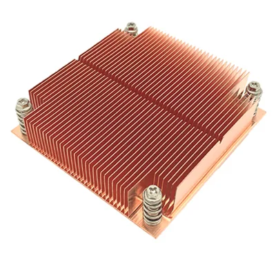Kupfer-Skived-Fin-Server-CPU-Kühlkörper für Intel LGA1200-Sockel