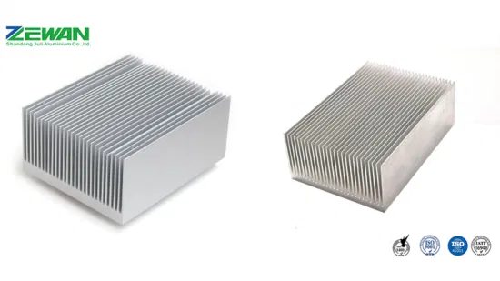 Aluminium-Reißverschlussrippen, wärmeeloxierter Aluminium-Kühlkörper für Lüfter